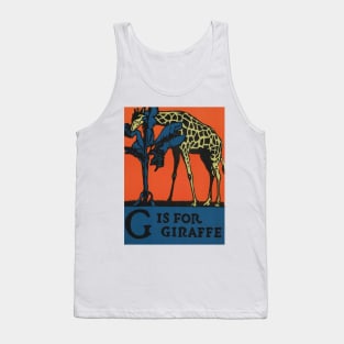 G is For Giraffe ABC Designed and Cut on Wood by CB Falls Tank Top